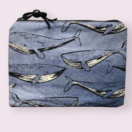 Whales zippered pouch