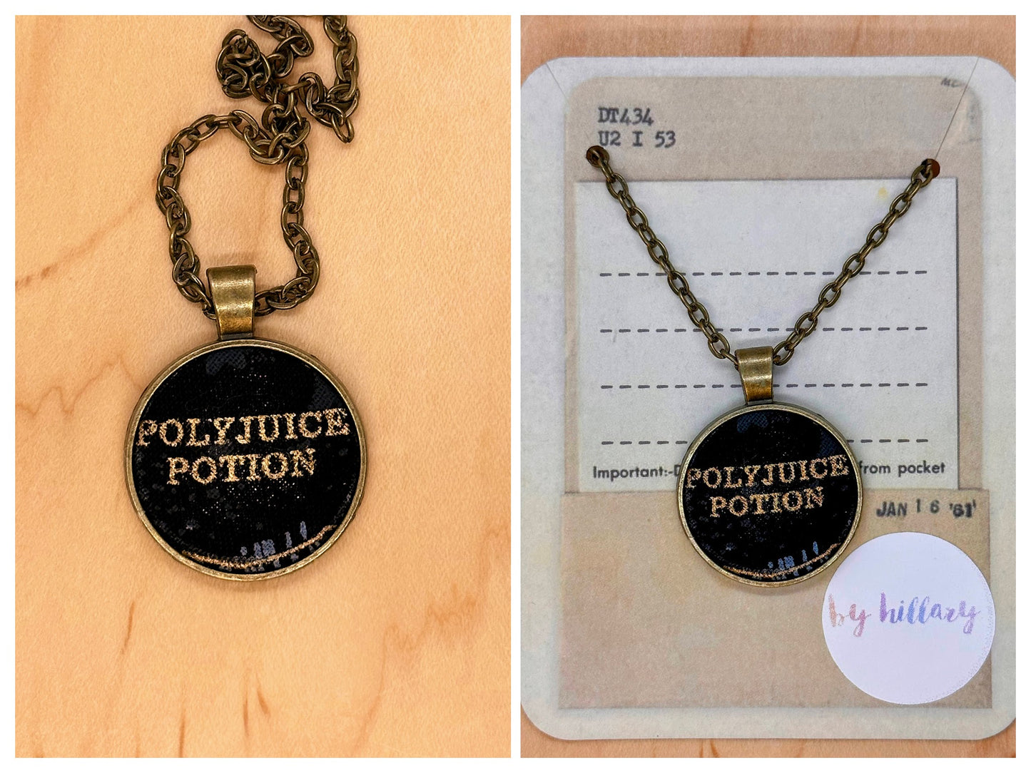 Polyjuice potion necklace