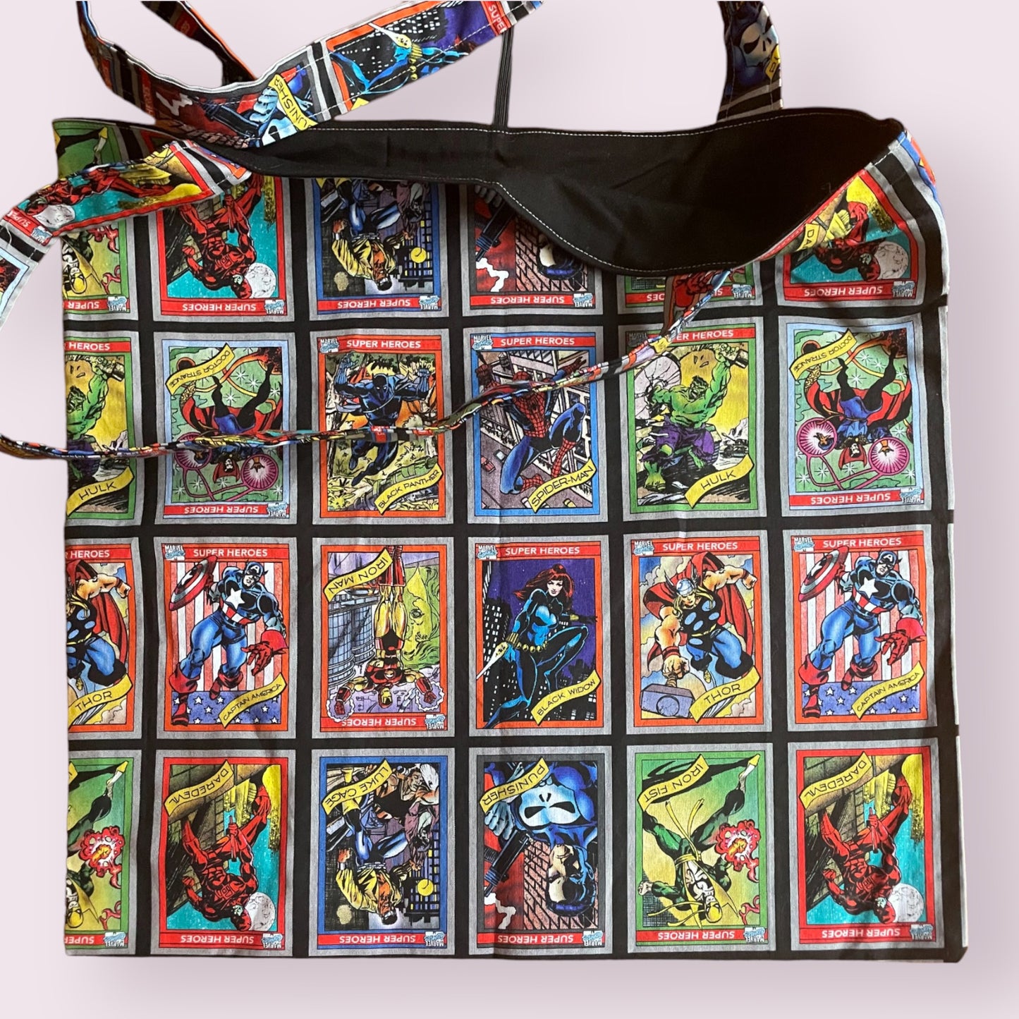 Trading card Marvel reusable/reversible tote