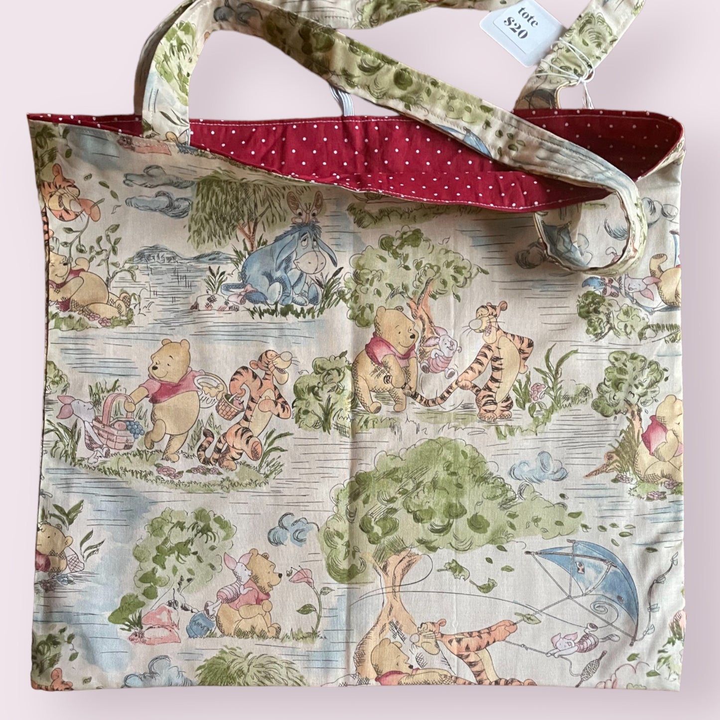 Winnie the Pooh  reusable/ reversible tote