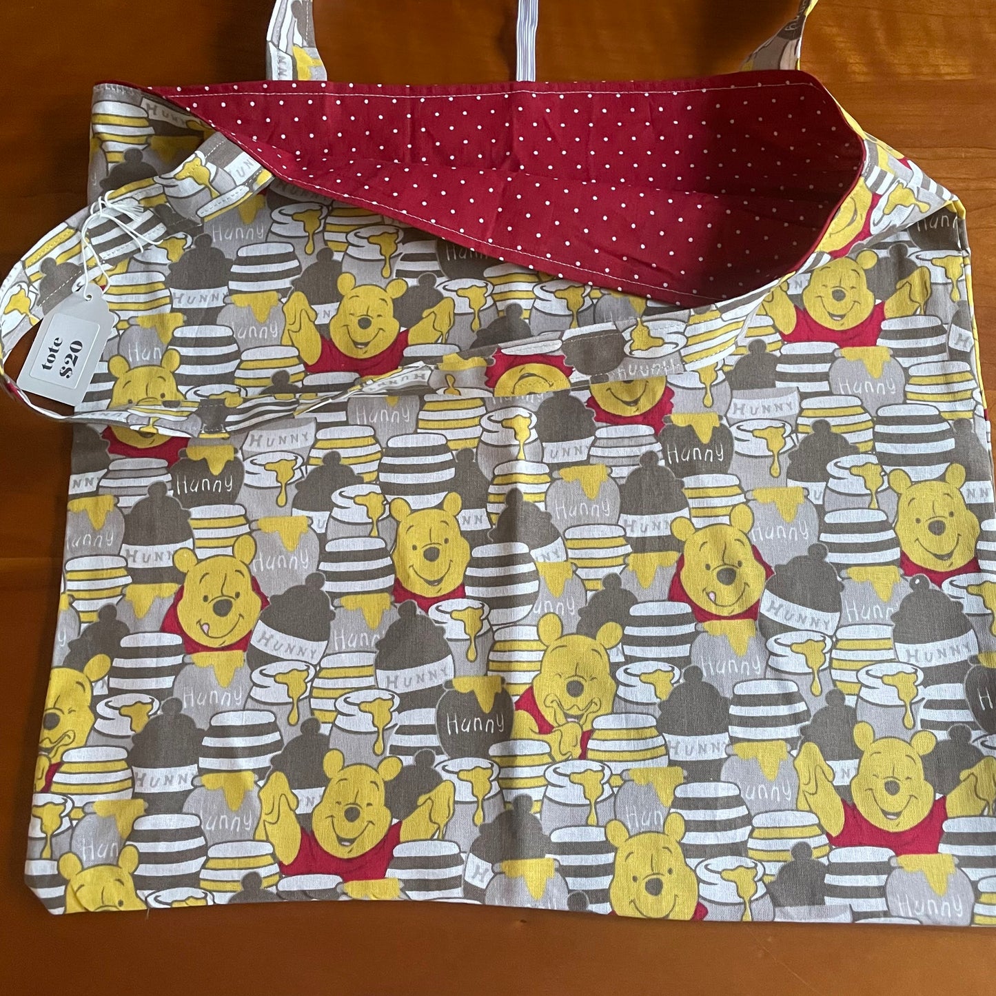 Winnie the Pooh  reusable/ reversible tote