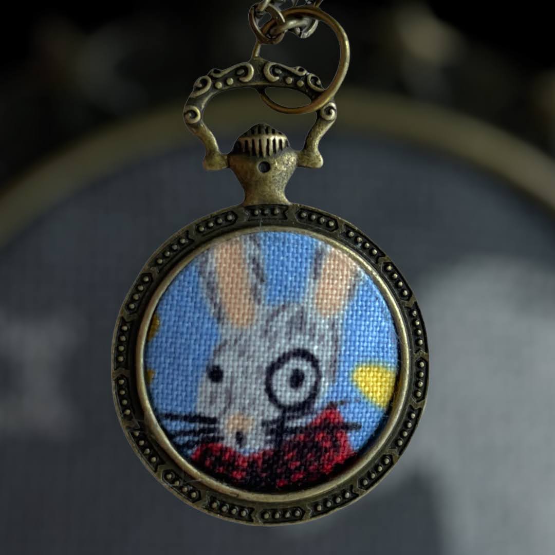 White Rabbit Alice in Wonderland necklace